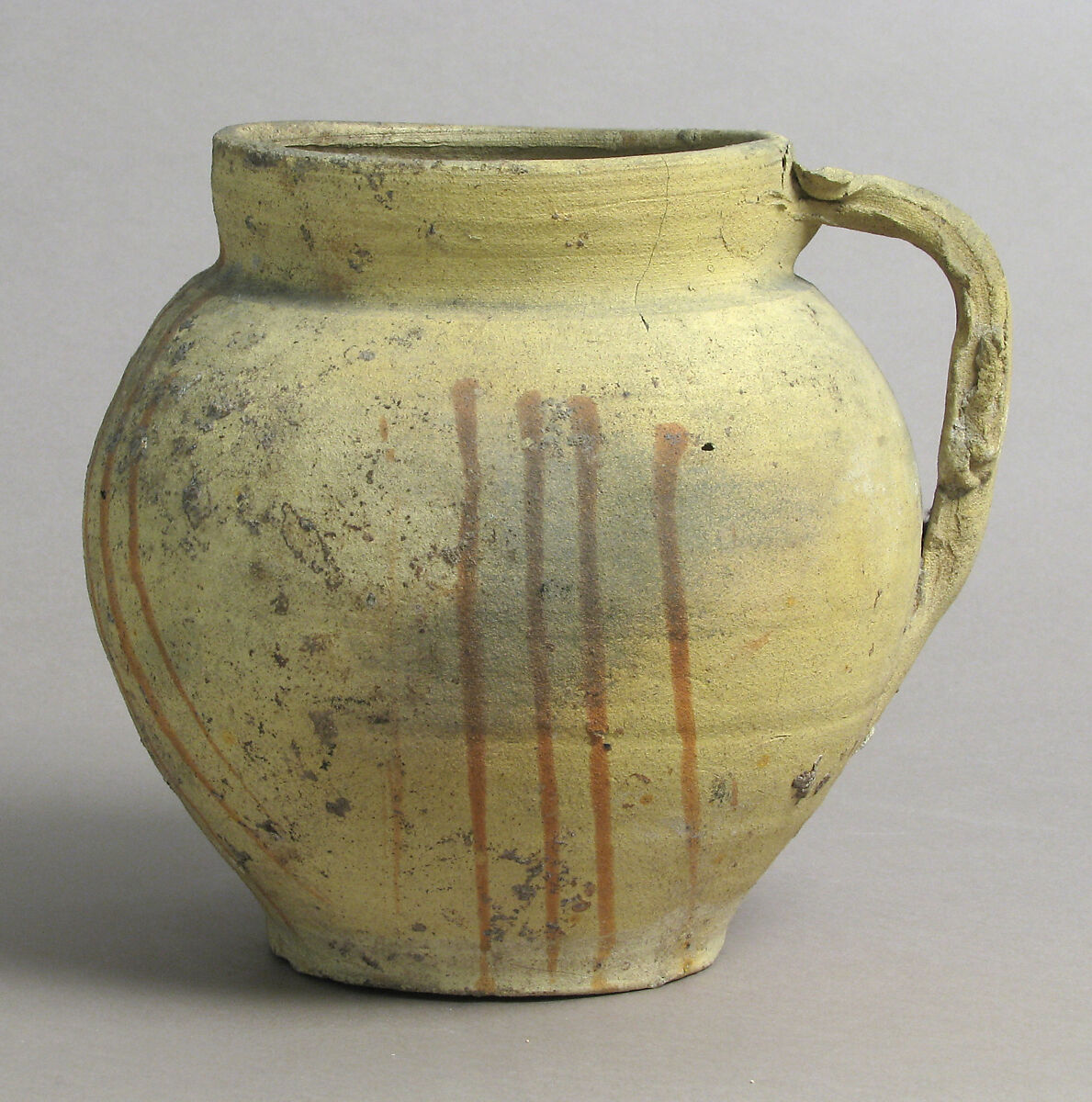 Jar, Earthenware with slip decoration, French