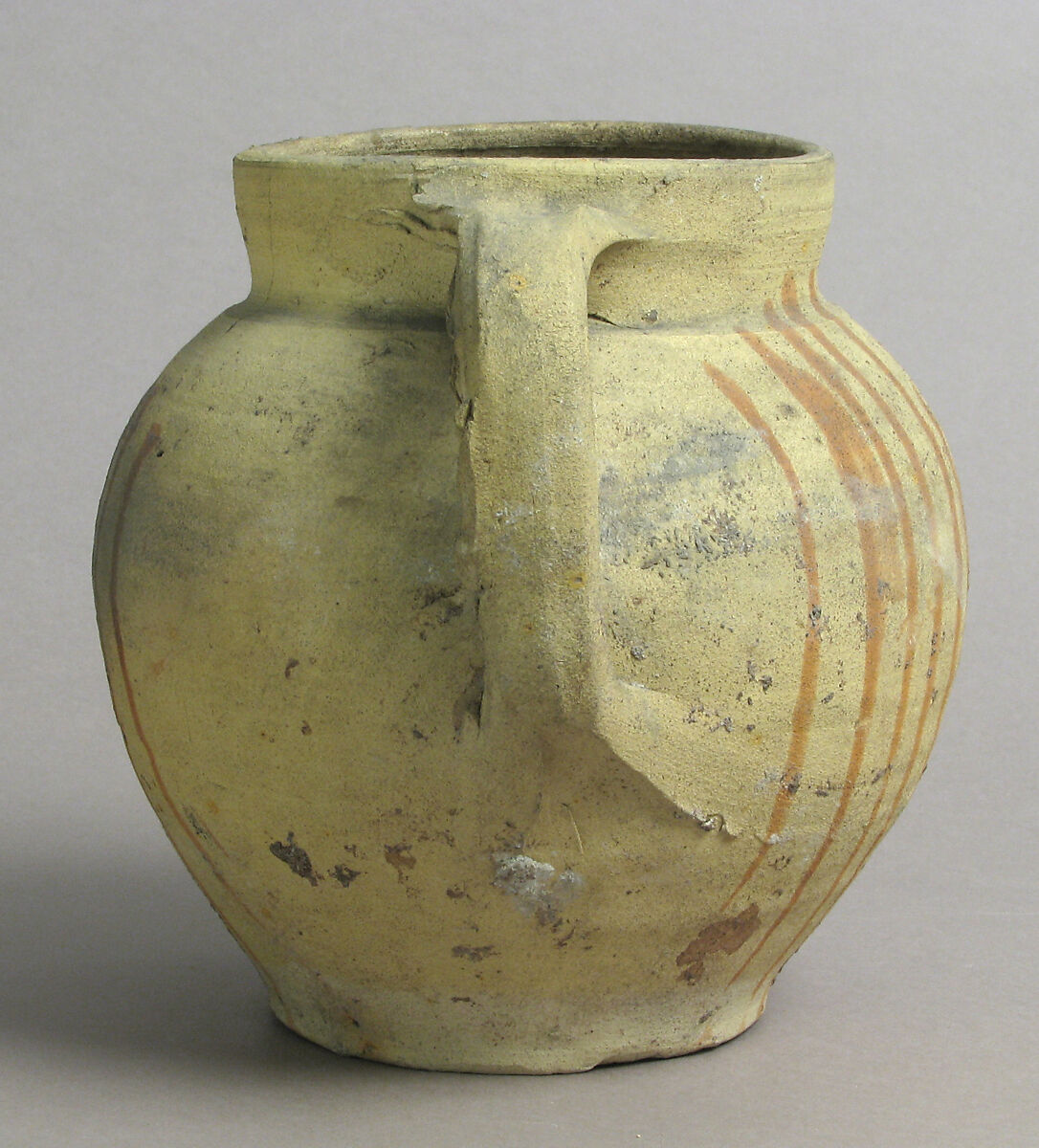 Jar, Earthenware with slip decoration, French