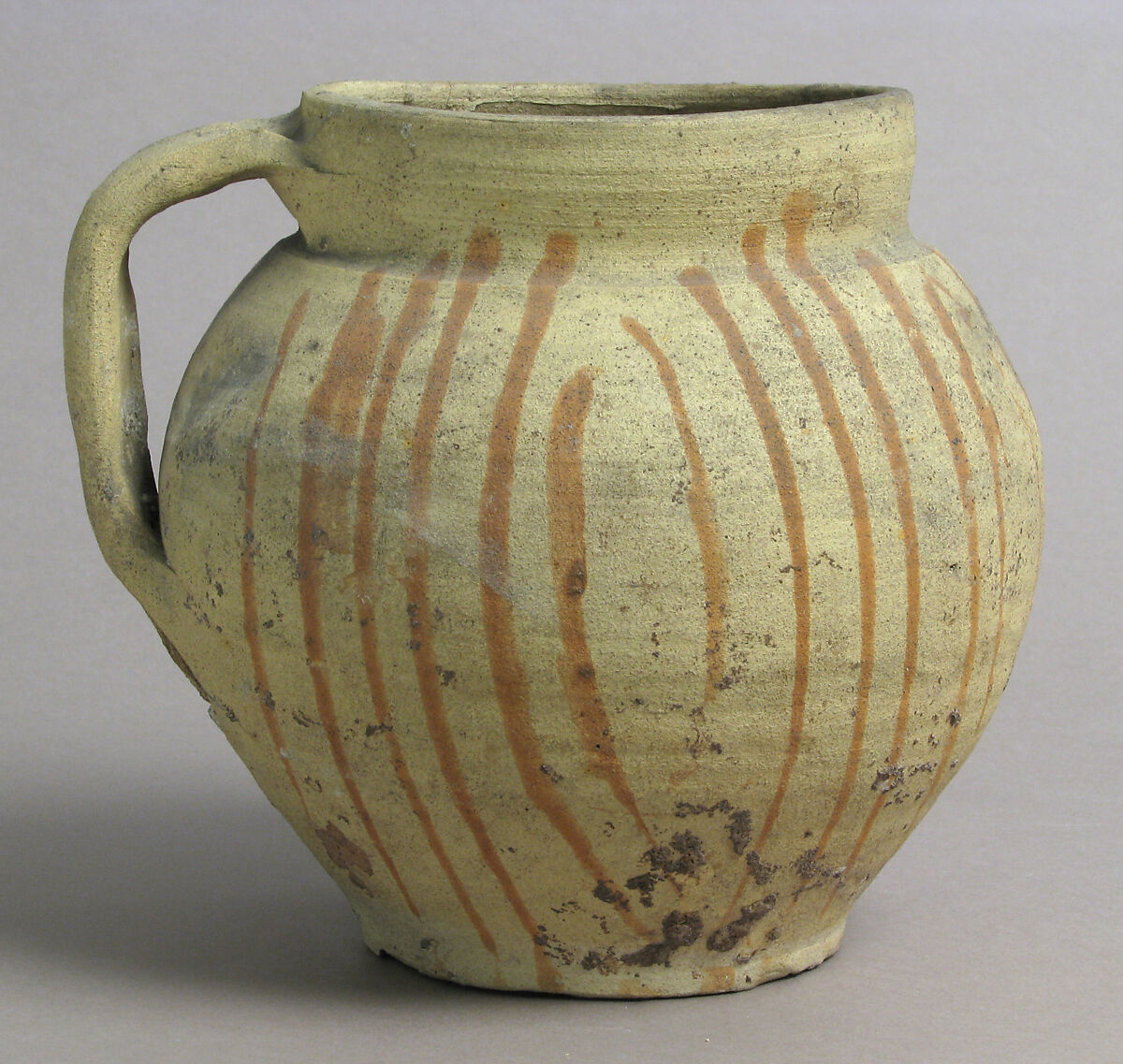 Jar, Earthenware with slip decoration, French