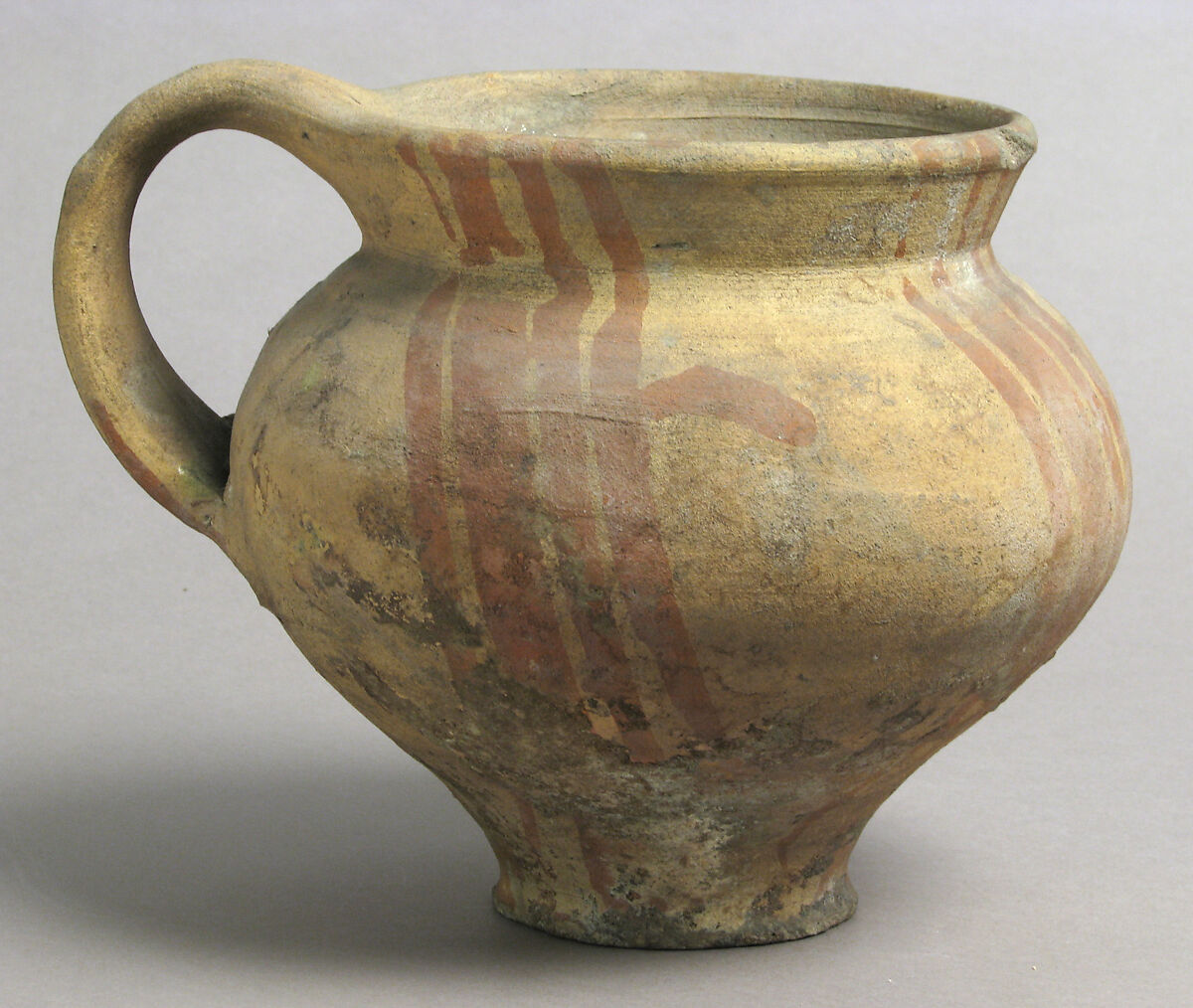 Jar, Earthenware with slip decoration and partial glaze, French