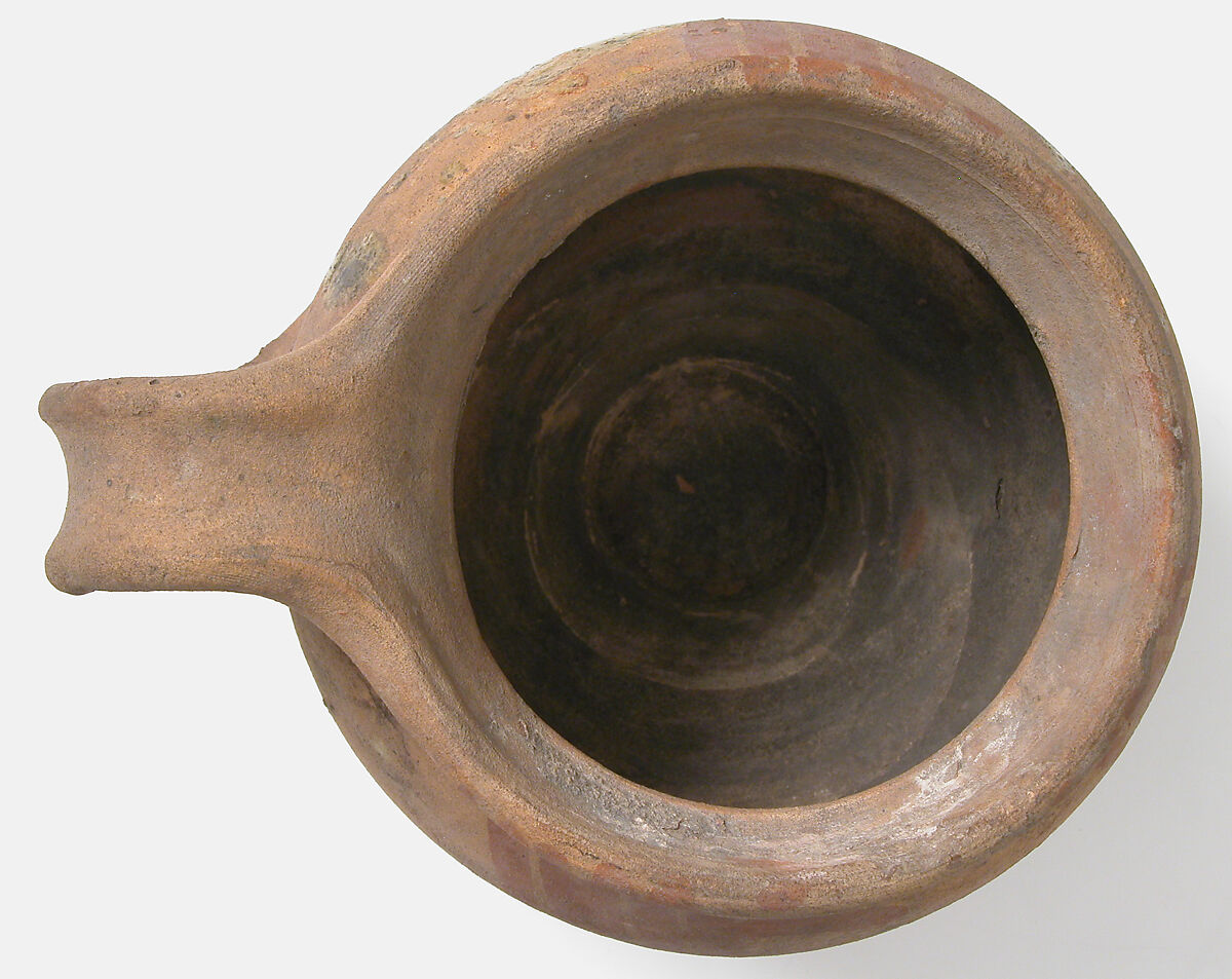 Jar, Earthenware with slip decoration and partial glaze, French