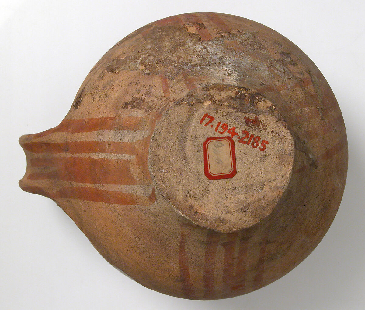 Jar, Earthenware with slip decoration and partial glaze, French