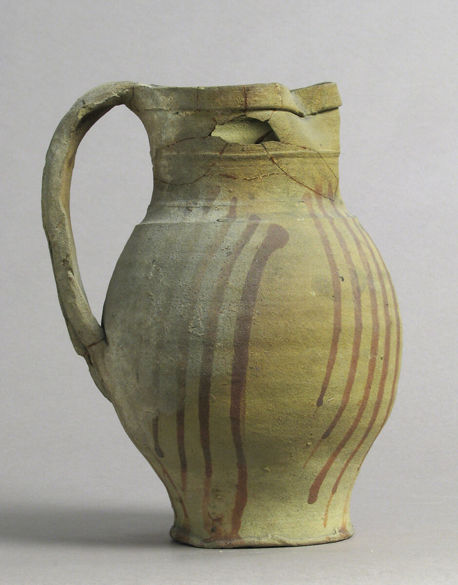 Jar, Earthenware with slip decoration, French