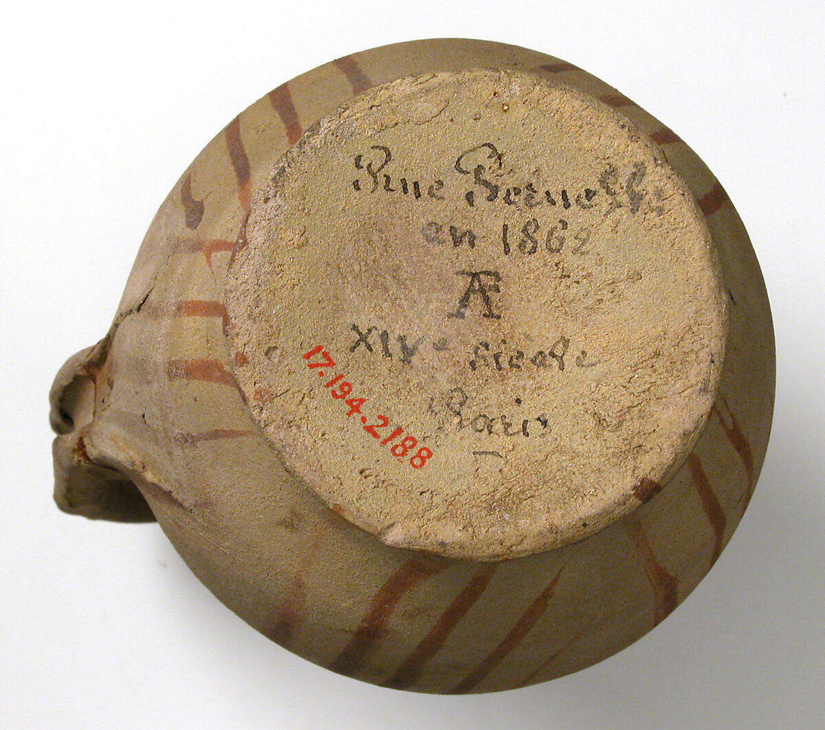 Jar, Earthenware with slip decoration, French