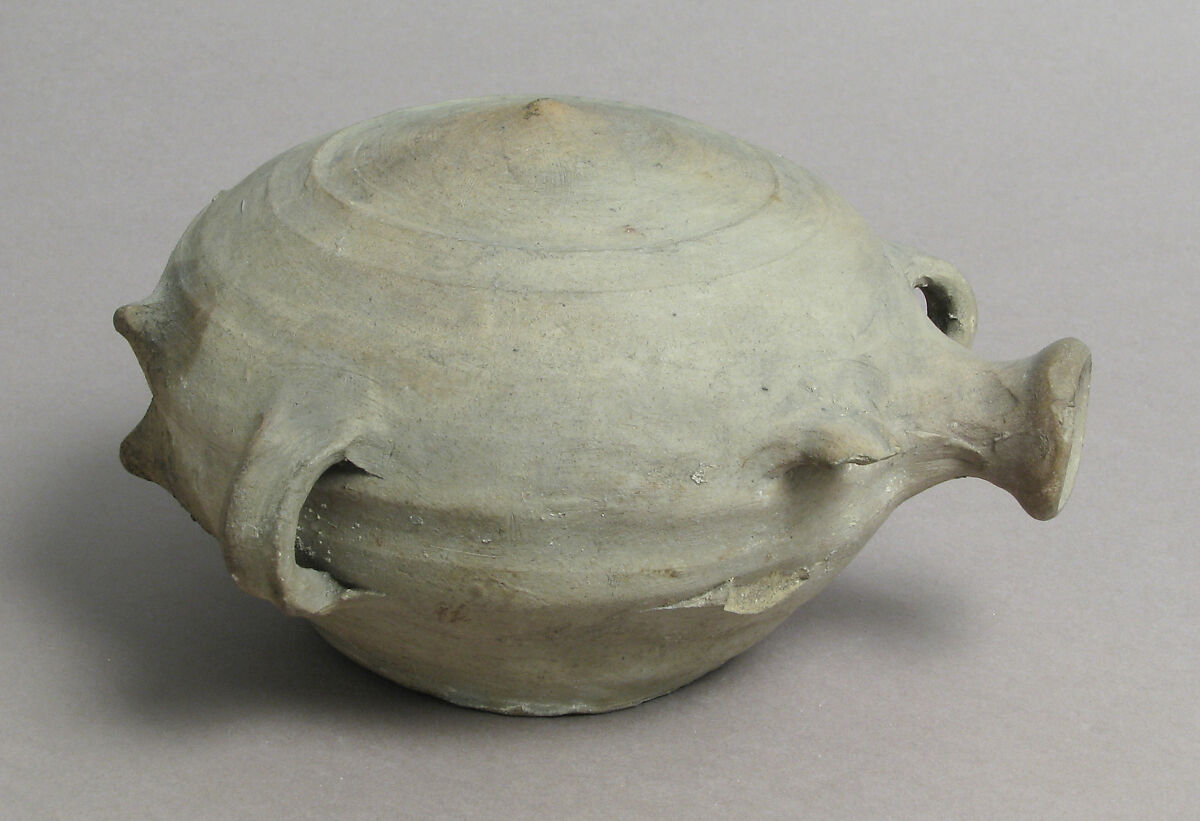 Bottle, Pilgrim, Earthenware, French