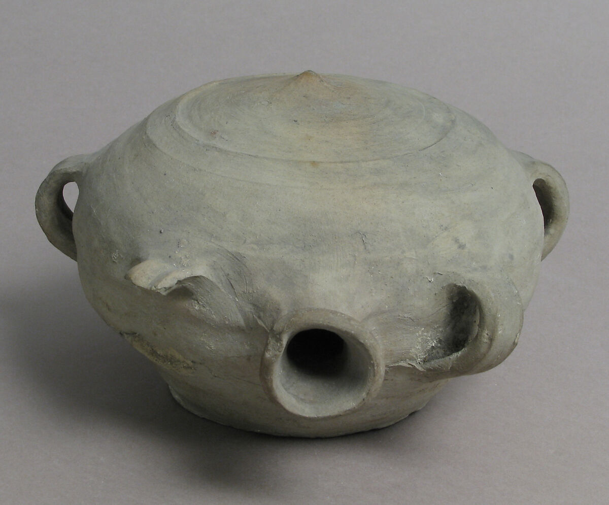 Bottle, Pilgrim, Earthenware, French