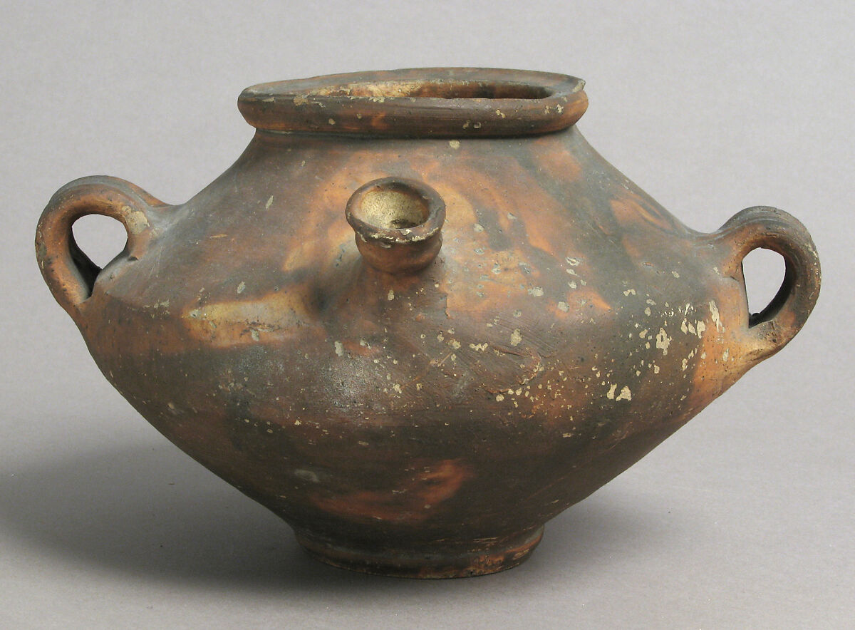 Jug, Earthenware with slip decoration, French