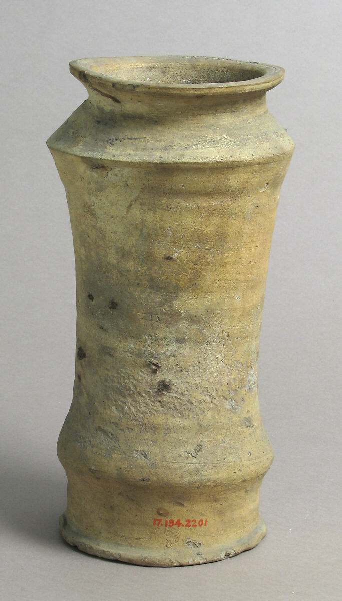 Pharmacy Jar, Earthenware, French