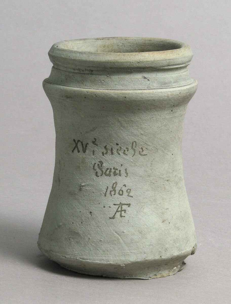 Pharmacy Jar, Earthenware, French 