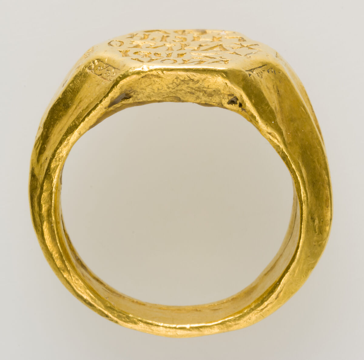 Gold Signet Ring of Michael Zorianos, Gold, Byzantine