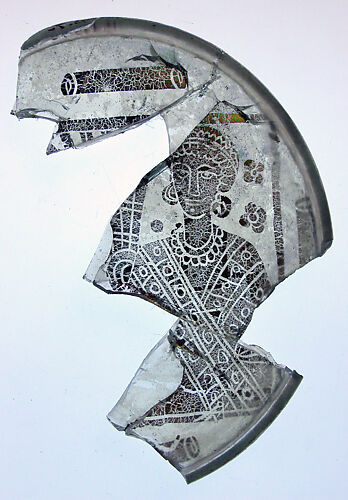 Fragmentary Bowl Base with the Portrait of a Woman
