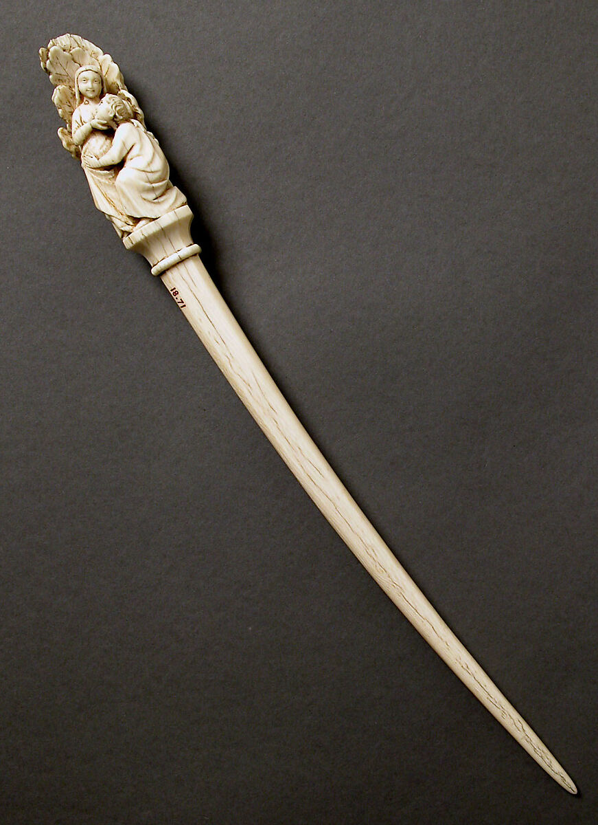 Hair Parter, Elephant ivory, European (Medieval style) 