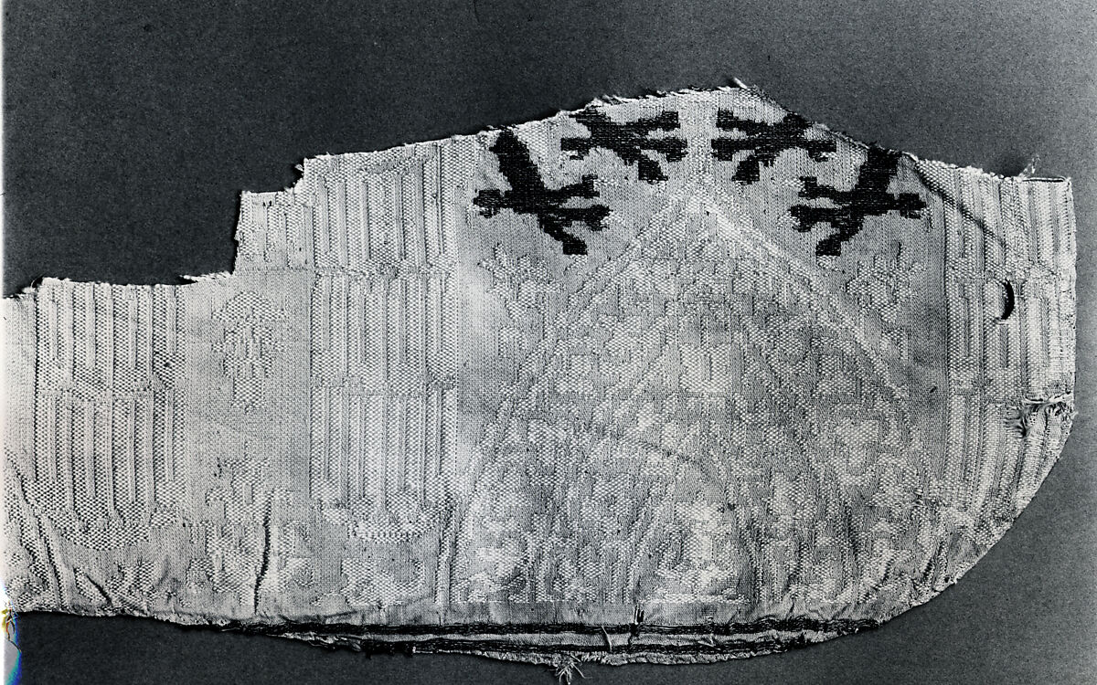 Textile with Brocade, Linen, metal wound thread, Italian