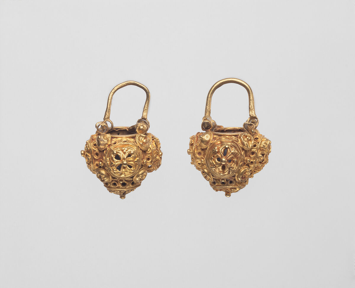 Basket Earring, Gold, Byzantine
