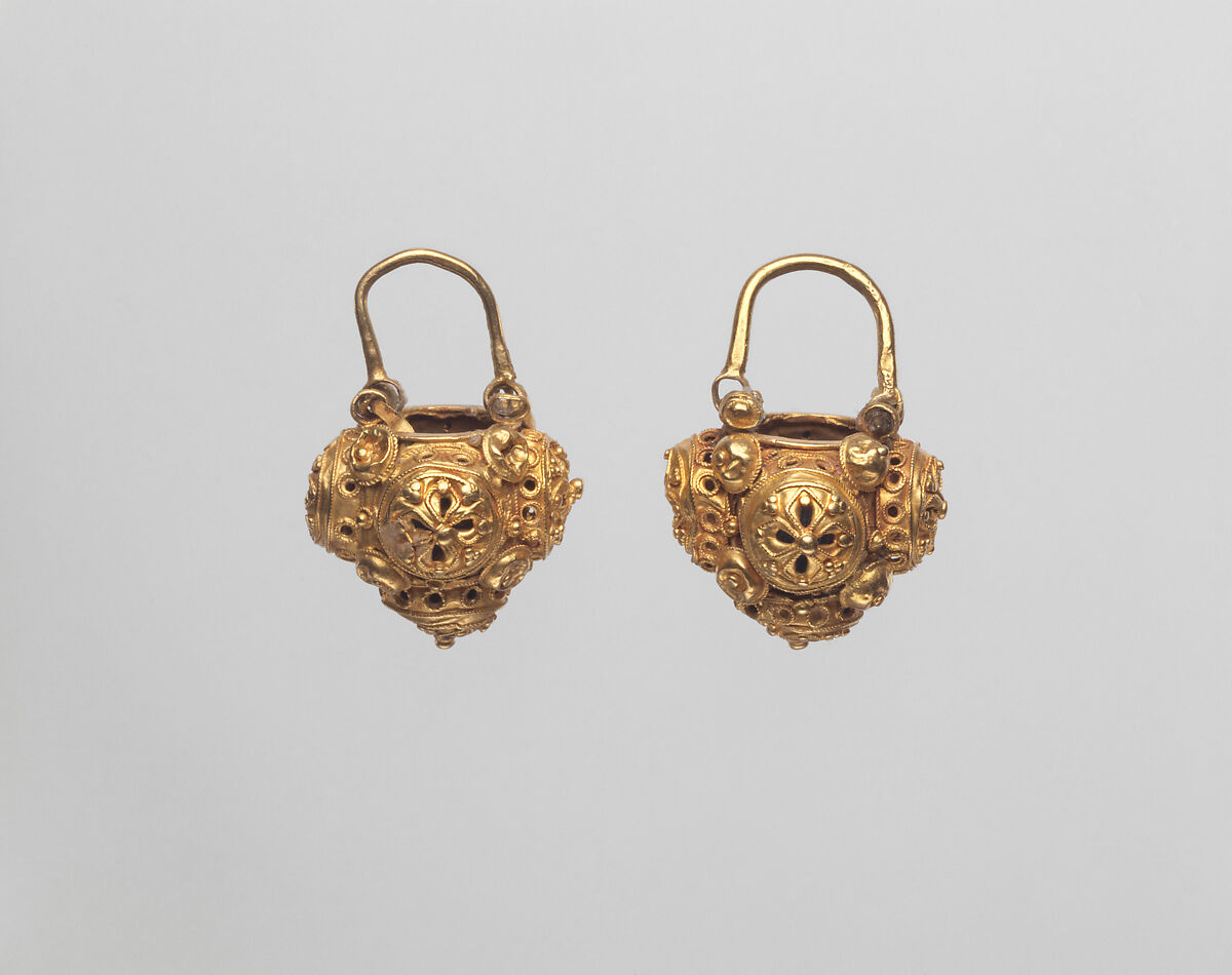 Basket Earring, Gold, Byzantine
