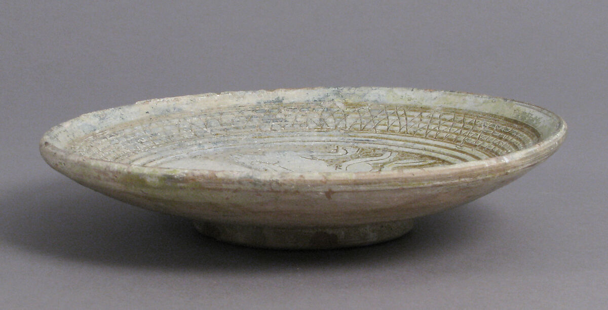 Bowl with Three Animals, Engraved cut-slipware, Byzantine