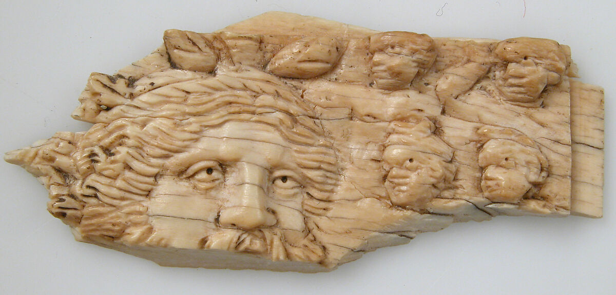 Fragment with Personifications of Victory and the Nile, Elephant ivory, Byzantine