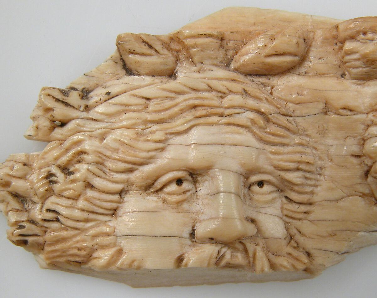 Fragment with Personifications of Victory and the Nile, Elephant ivory, Byzantine