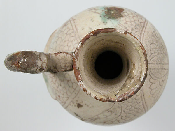 Jug, Earthenware, engraved slip, clear glaze, Byzantine