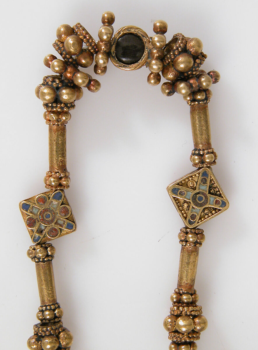 Necklace, Gold, enamel, and semi-precious stones., Byzantine