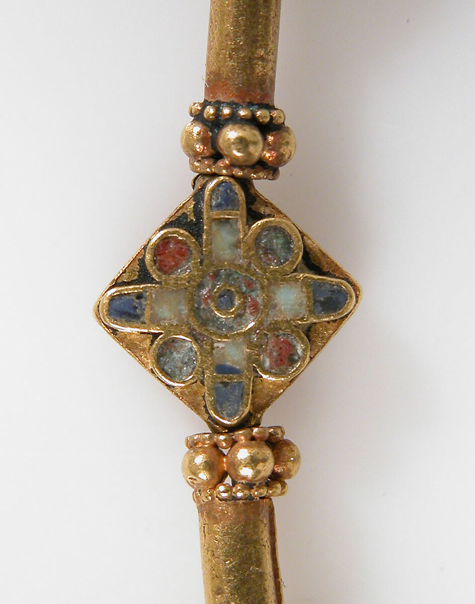 Necklace, Gold, enamel, and semi-precious stones., Byzantine