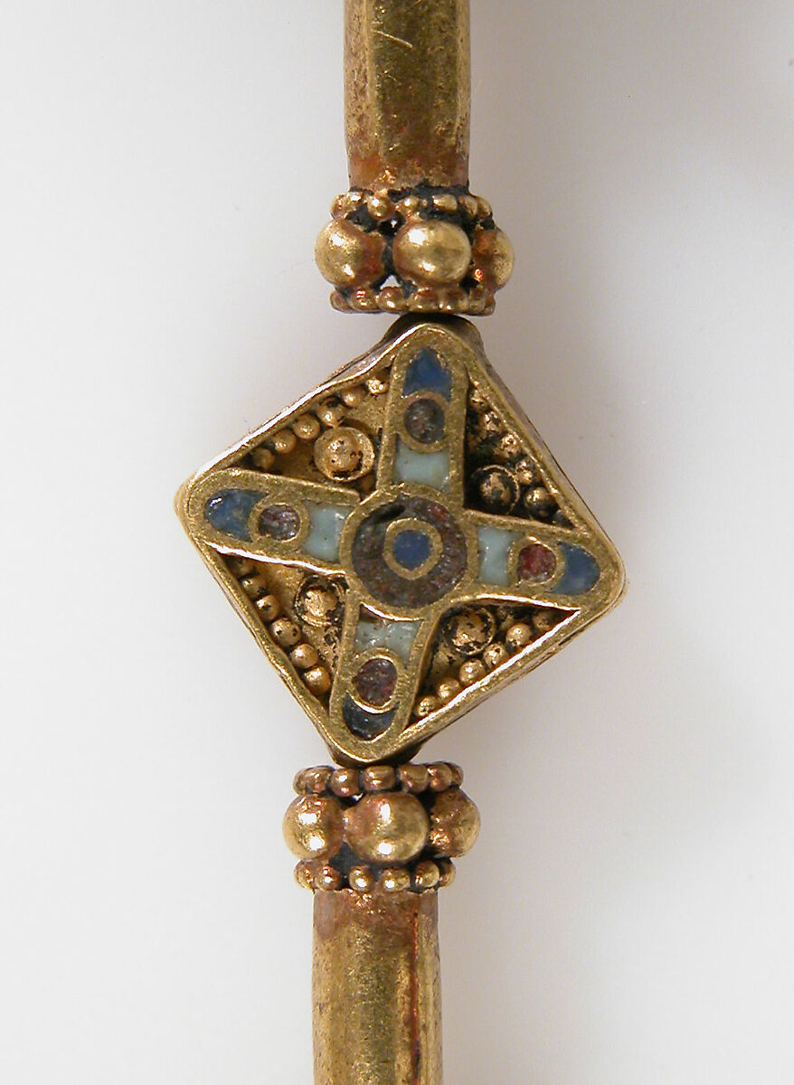 Necklace, Gold, enamel, and semi-precious stones., Byzantine
