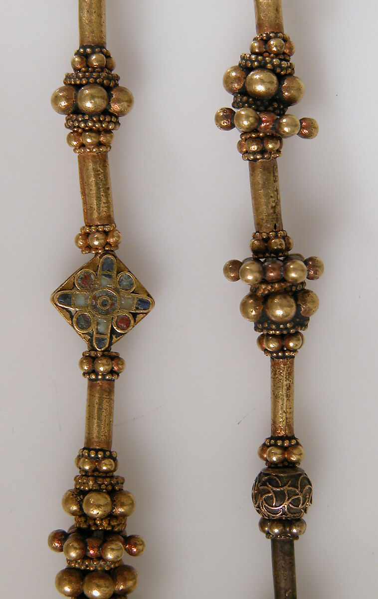 Necklace, Gold, enamel, and semi-precious stones., Byzantine