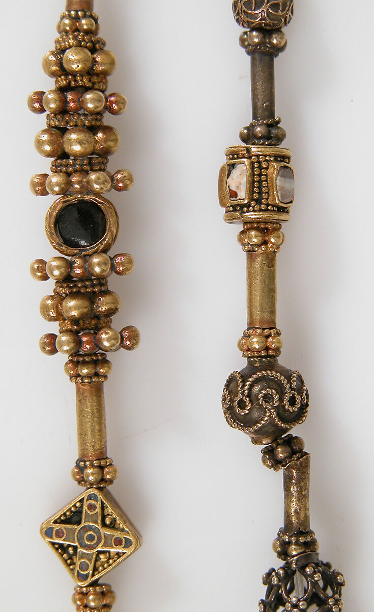Necklace, Gold, enamel, and semi-precious stones., Byzantine