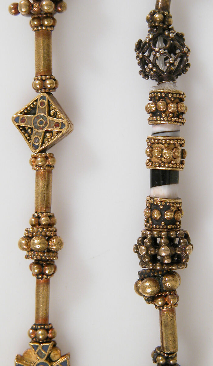 Necklace, Gold, enamel, and semi-precious stones., Byzantine