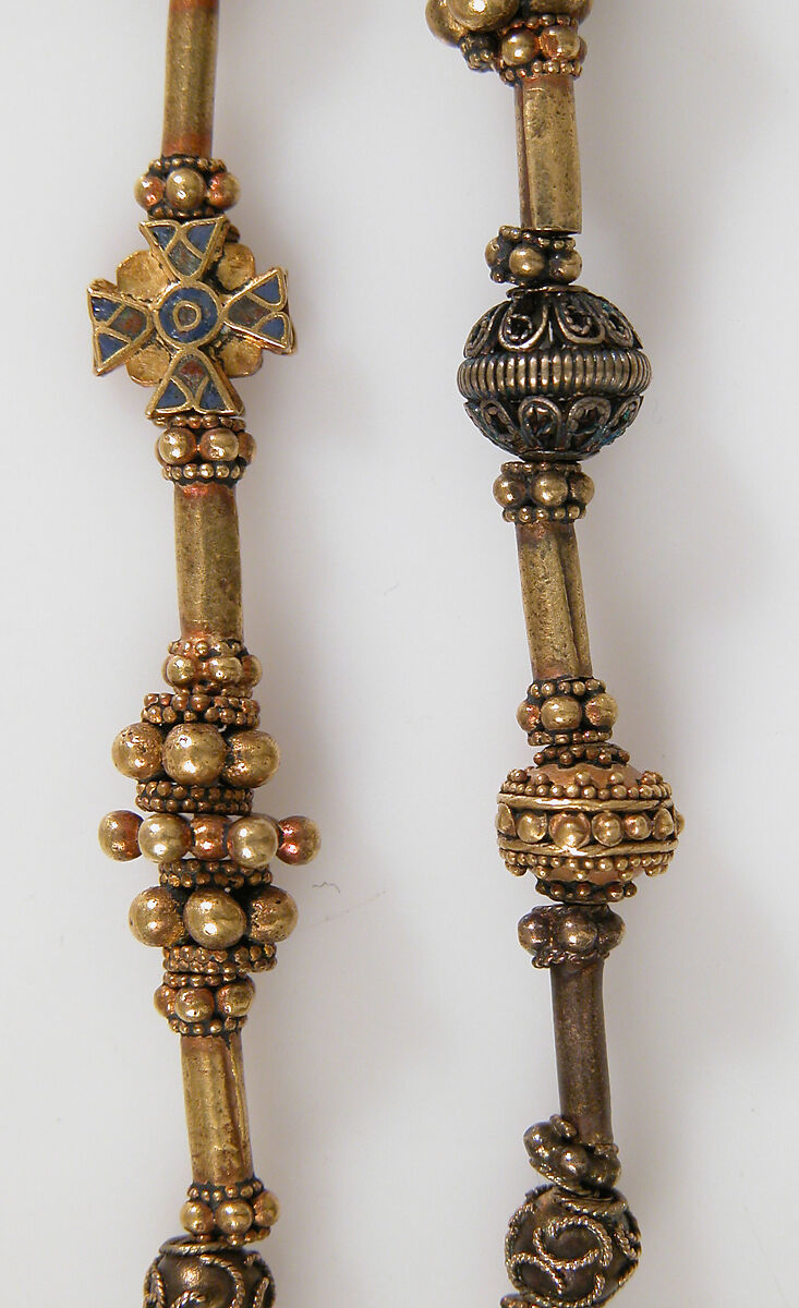 Necklace, Gold, enamel, and semi-precious stones., Byzantine