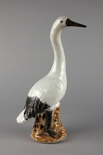 Figure of a stork (one of a pair)