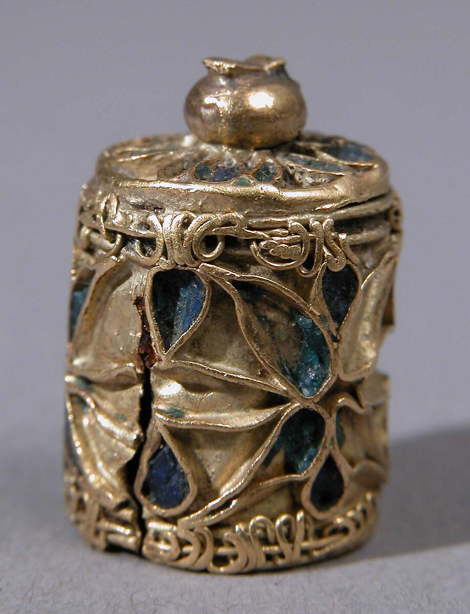 Reliquary Finial, Cloisonné enamel, gold, Byzantine 