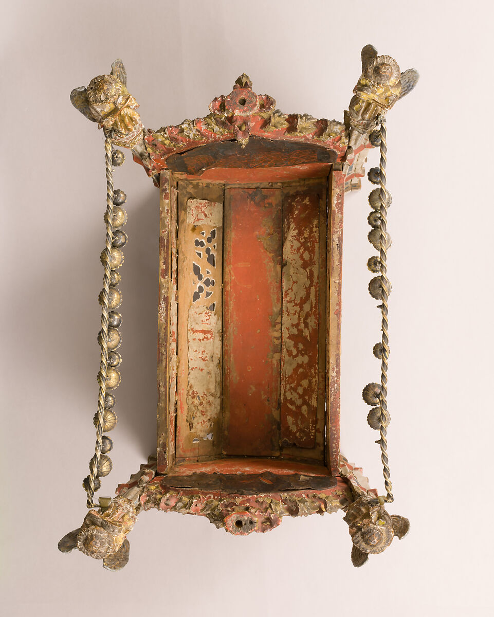 Crib of the Infant Jesus, Wood, polychromy, lead, silver-gilt, painted parchment, silk embroidery with seed pearls, gold thread, translucent enamels, South Netherlandish