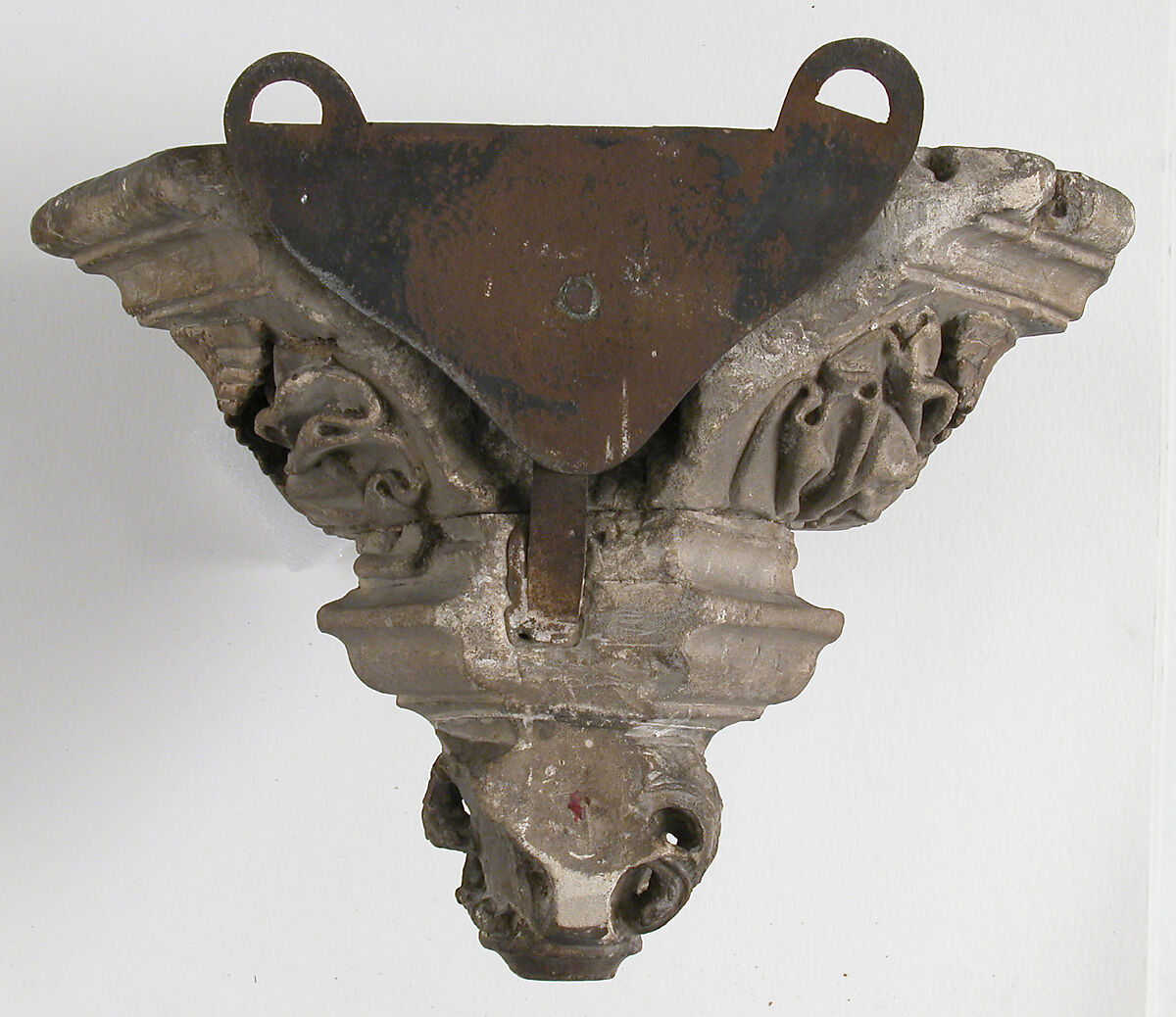 Corbel, Limestone, with traces of polychromy and gilding, French