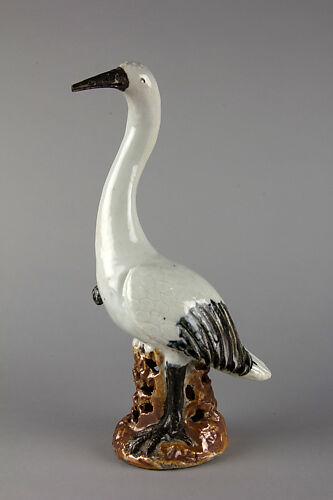 Figure of a stork (one of a pair)