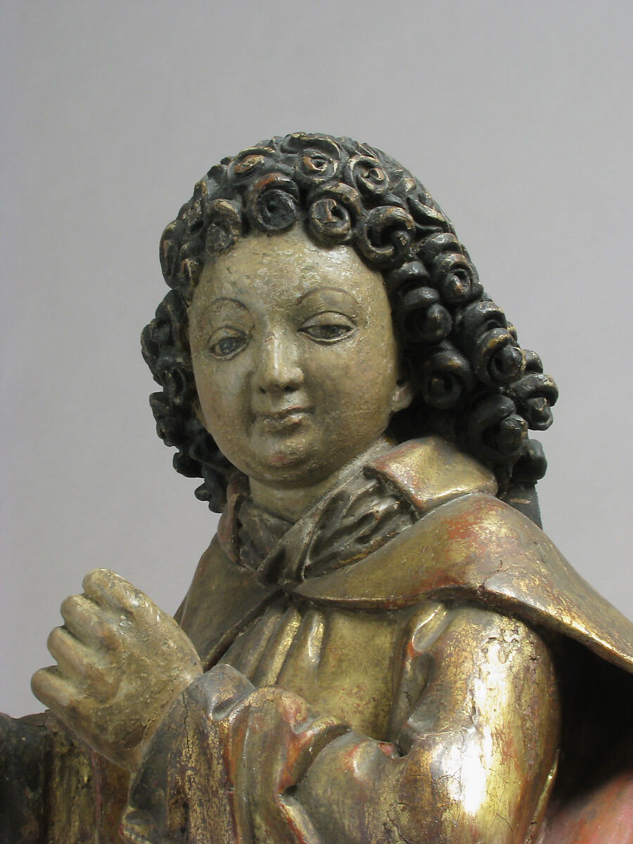 Flying Angel, Limewood, polychromy and gilding on gesso, Austrian