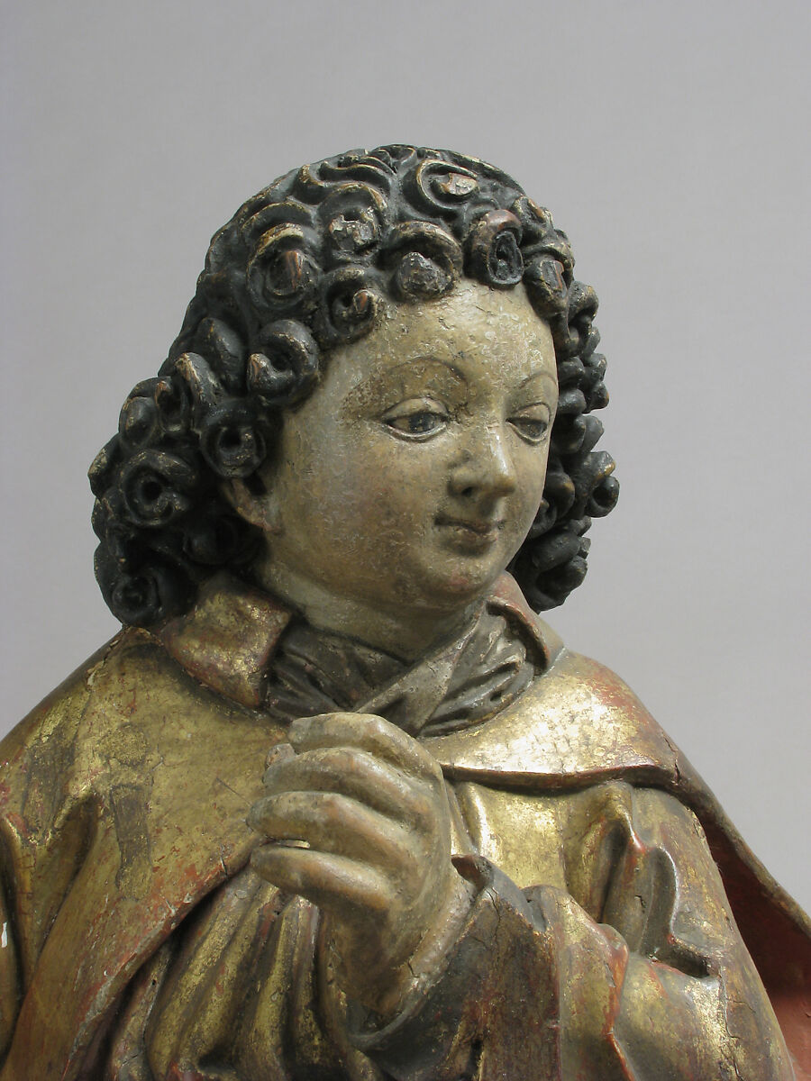 Flying Angel, Limewood, polychromy and gilding on gesso, Austrian