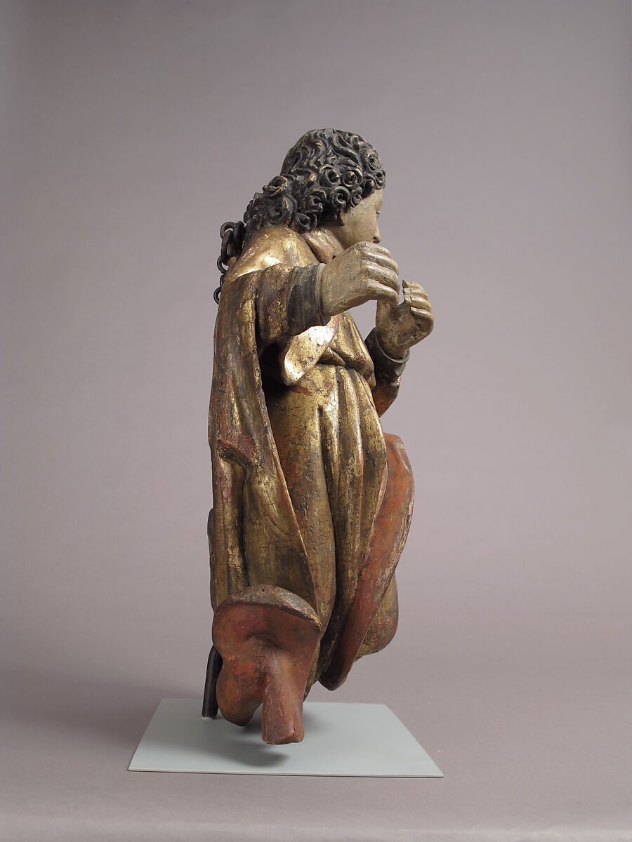 Flying Angel, Limewood, polychromy and gilding on gesso, Austrian