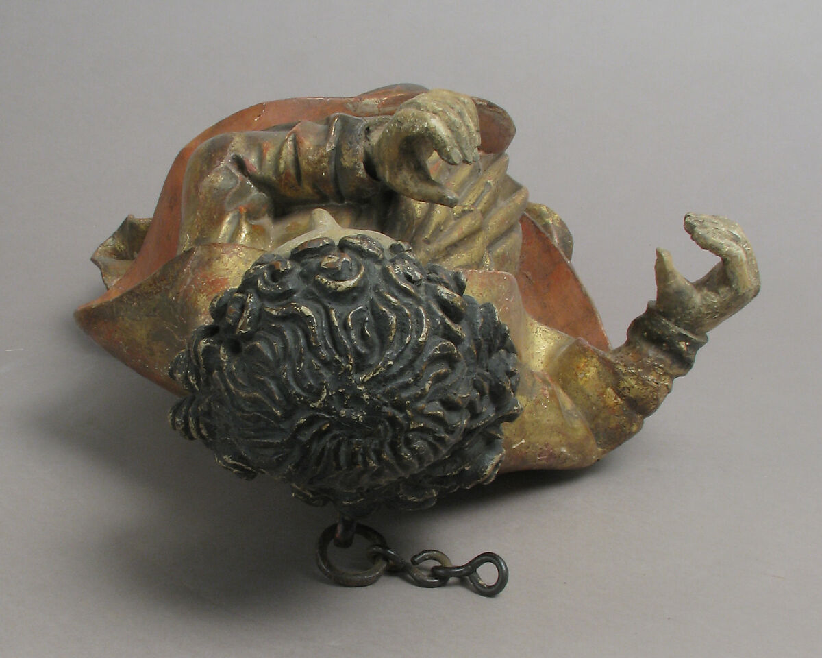 Flying Angel, Limewood, polychromy and gilding on gesso, Austrian