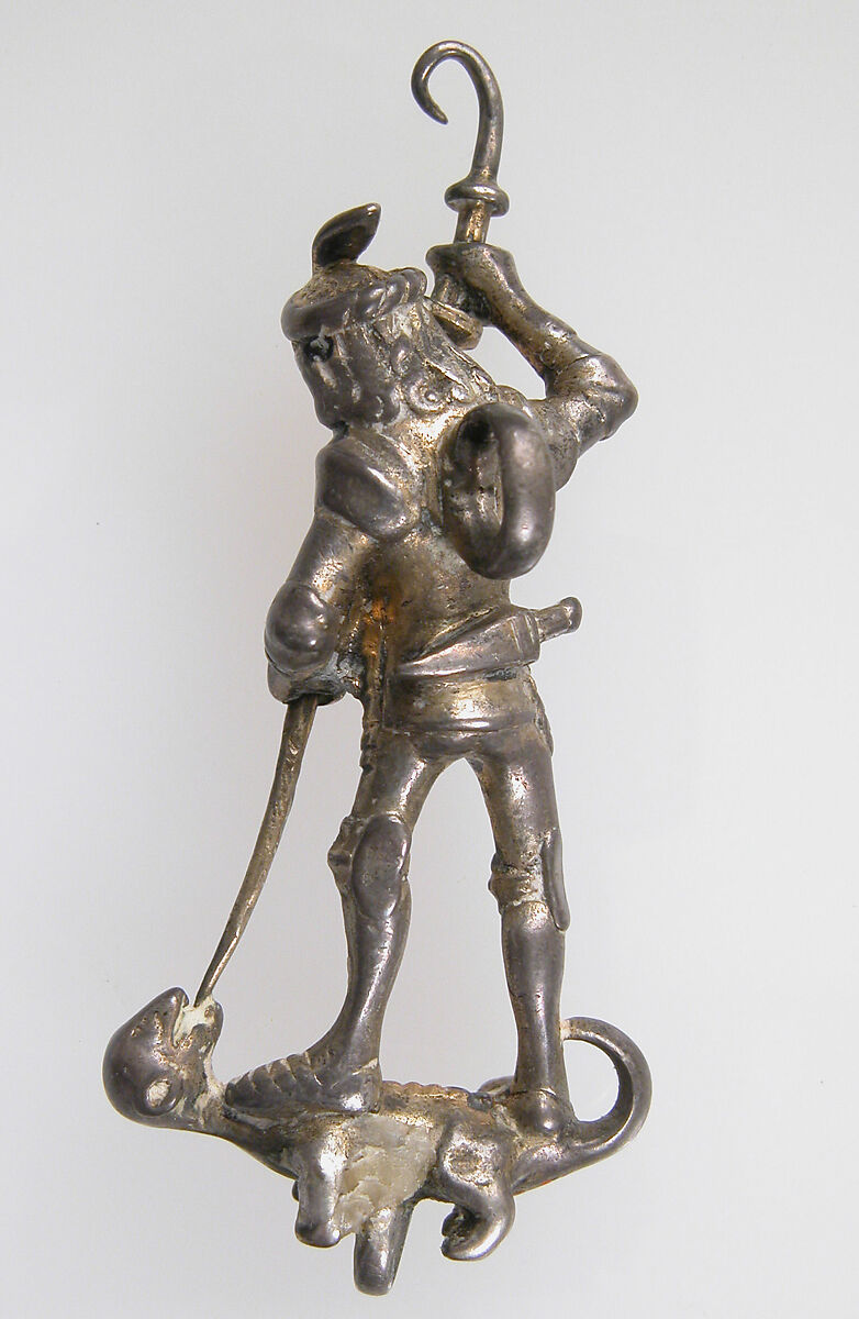 Pendant with St. George and The Dragon, Silver, parcel gilt, Swiss or German