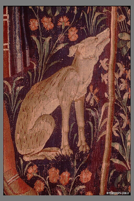 Falconer with Two Ladies, a Page, and a Foot Soldier, Wool warp;  wool and silk wefts, South Netherlandish