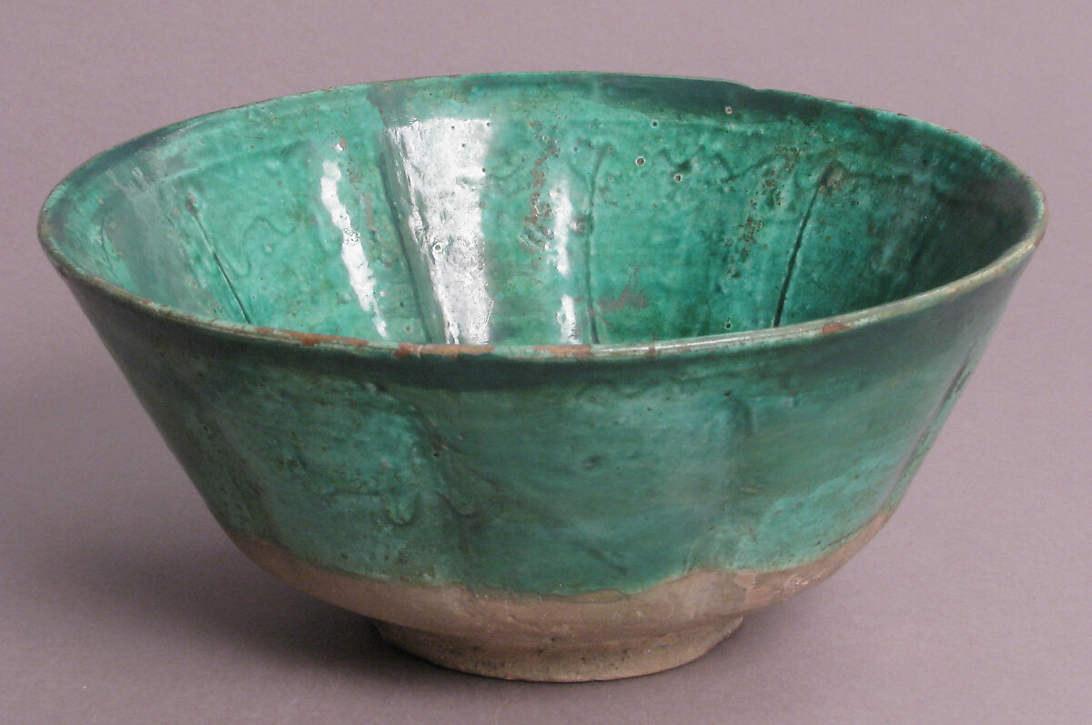Bowl, Fluted, Earthenware, glazed, Byzantine