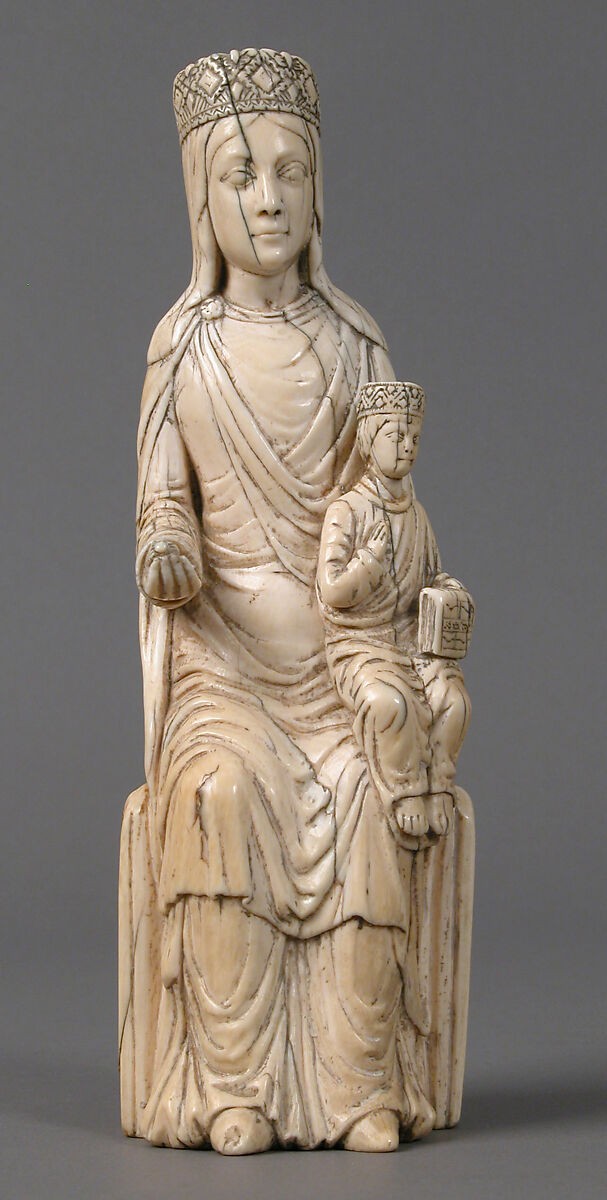 Virgin and Child, Elephant ivory, European (Medieval style) 