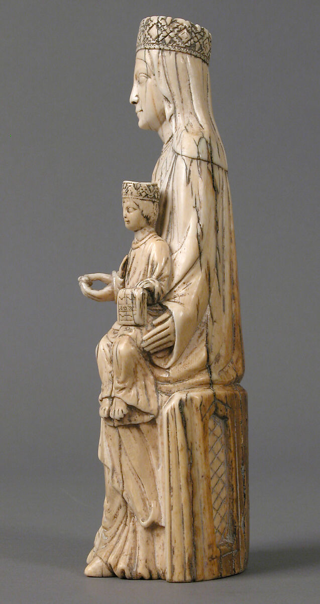 Virgin and Child, Elephant ivory, European (Medieval style)