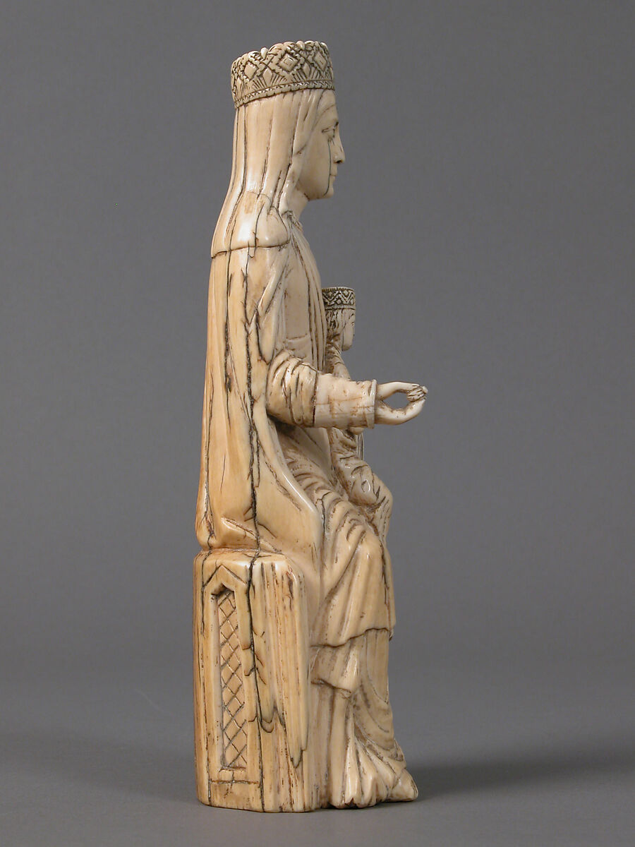 Virgin and Child, Elephant ivory, European (Medieval style)