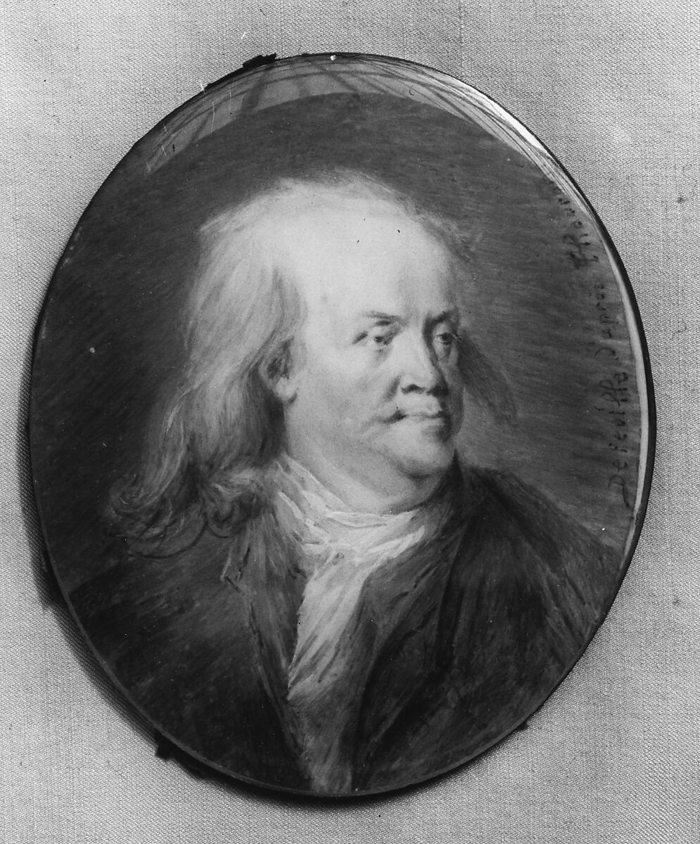 Plaque Portrait of Benjamin Franklin, Louis Benjamin Huber Defeuille, Ivory 