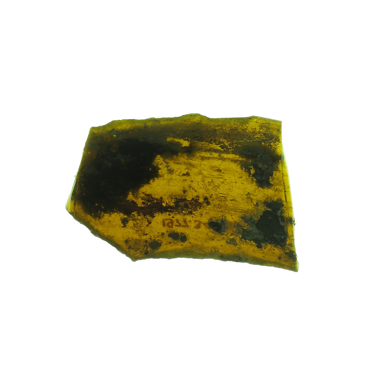 Glass Fragment, Pot-metal glass, vitreous paint, French 