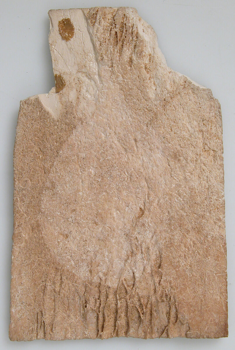 Plaque with an Eros, Bone, traces of red and blue paint, Coptic