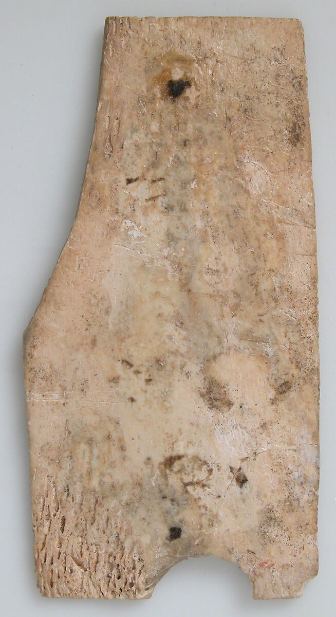 Plaque from a Casket with a Dancing Woman, Bone with red polychromy, Coptic