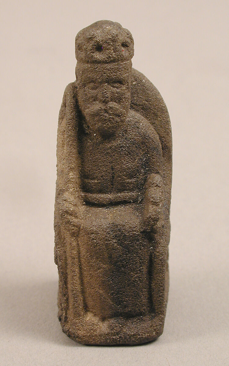 Game Piece in the Form of an Enthroned King, Probably fine pumice stone, North German